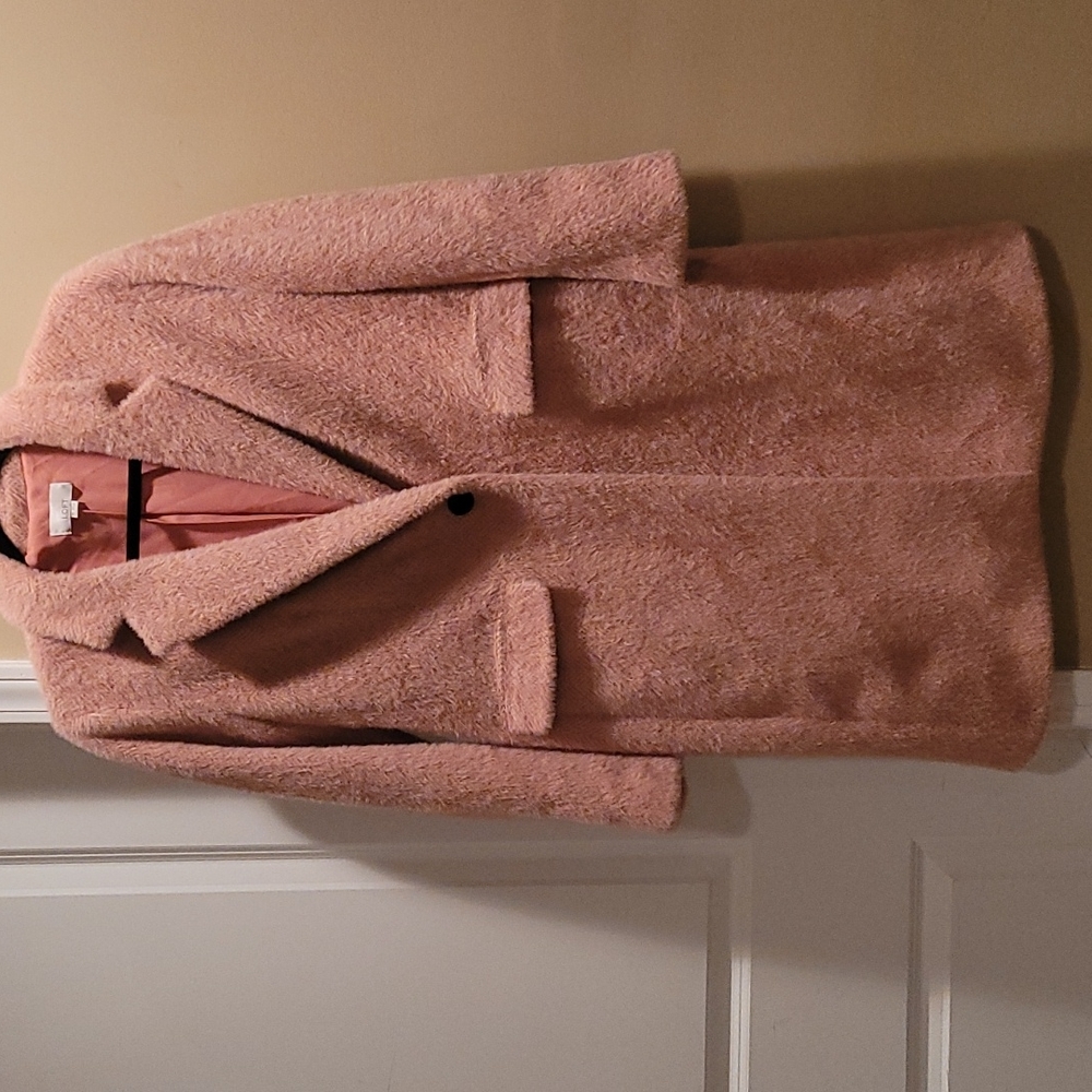 Loft Pink Herringbone Coat